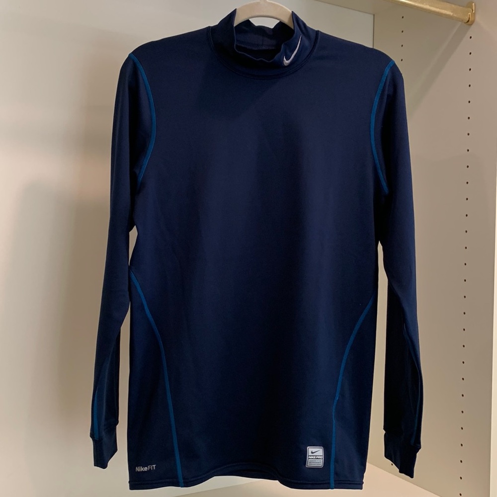 Nike Fit dry team. Size large. Navy with bright blue stitching. Great condition